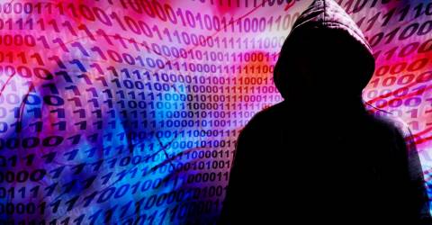 Computer hacker en cybercrime concept